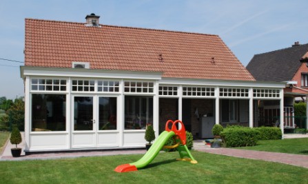 landelijke veranda